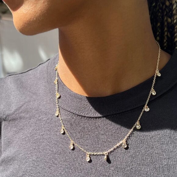 BRANDY MELVILLE Jewelry Bundle, Rhiinestone & Link Necklaces, Star Earrings NWT - Picture 4 of 6